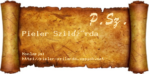 Pieler Szilárda névjegykártya